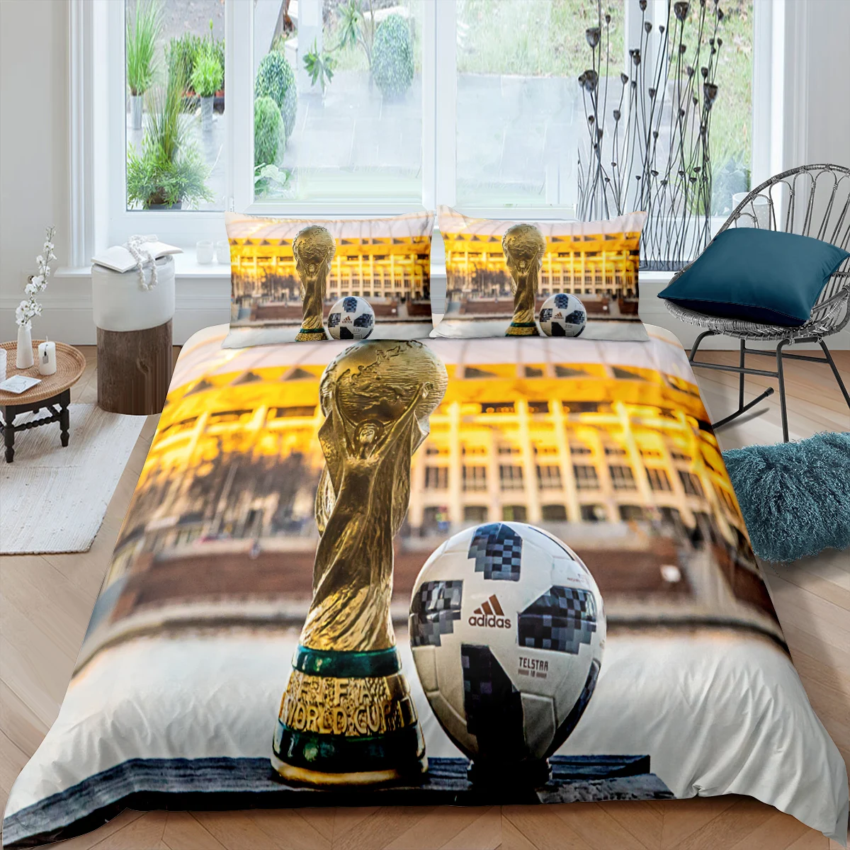 2018 Russia Football World Cup Bedding Set Soccer Fans Quilt Cover Print In 3D 2/3pcs Soft Double Bed Linen Home Textiles
2018 Russia Football World Cup Bedding Set Soccer Fans Quilt Cover Print In 3D 2/3pcs Soft Double Bed Linen Home Textiles