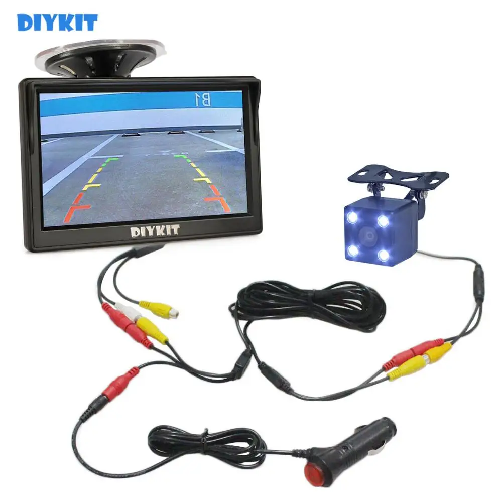 DIYKIT 5" 800 x 480 HD Car Monitor Waterproof Reverse LED Night Vision Backup Rear View Car Camera with Monitor
DIYKIT 5" 800 x 480 HD Car Monitor Waterproof Reverse LED Night Vision Backup Rear View Car Camera with Monitor