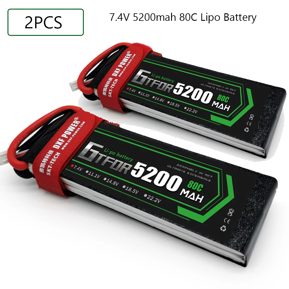 GTFDR 2S 7.4V 5200mah 80C-160C Lipo Battery XT60 T Deans XT90 EC5 For FPV Drone Airplane Car Racing Truck Boat RC Parts 
GTFDR 2S 7.4V 5200mah 80C-160C Lipo Battery XT60 T Deans XT90 EC5 For FPV Drone Airplane Car Racing Truck Boat RC Parts