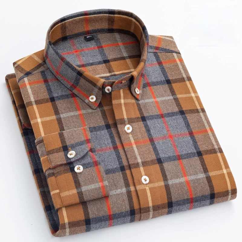 High Quality Cotton Plaid Shirt Mens Fashion Clothing Trends Leisure Cotton Sanded Longsleeve Shirt for Men Camisas Para Hombre
High Quality Cotton Plaid Shirt Mens Fashion Clothing Trends Leisure Cotton Sanded Longsleeve Shirt for Men Camisas Para Hombre