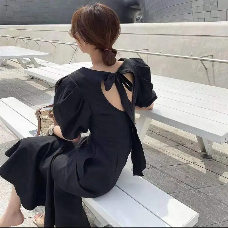 Puff sleeve square neck long dress fishtail Harajuku summer 2021 elegant robe yellow black Korean costume party clothes
Puff sleeve square neck long dress fishtail Harajuku summer 2021 elegant robe yellow black Korean costume party clothes