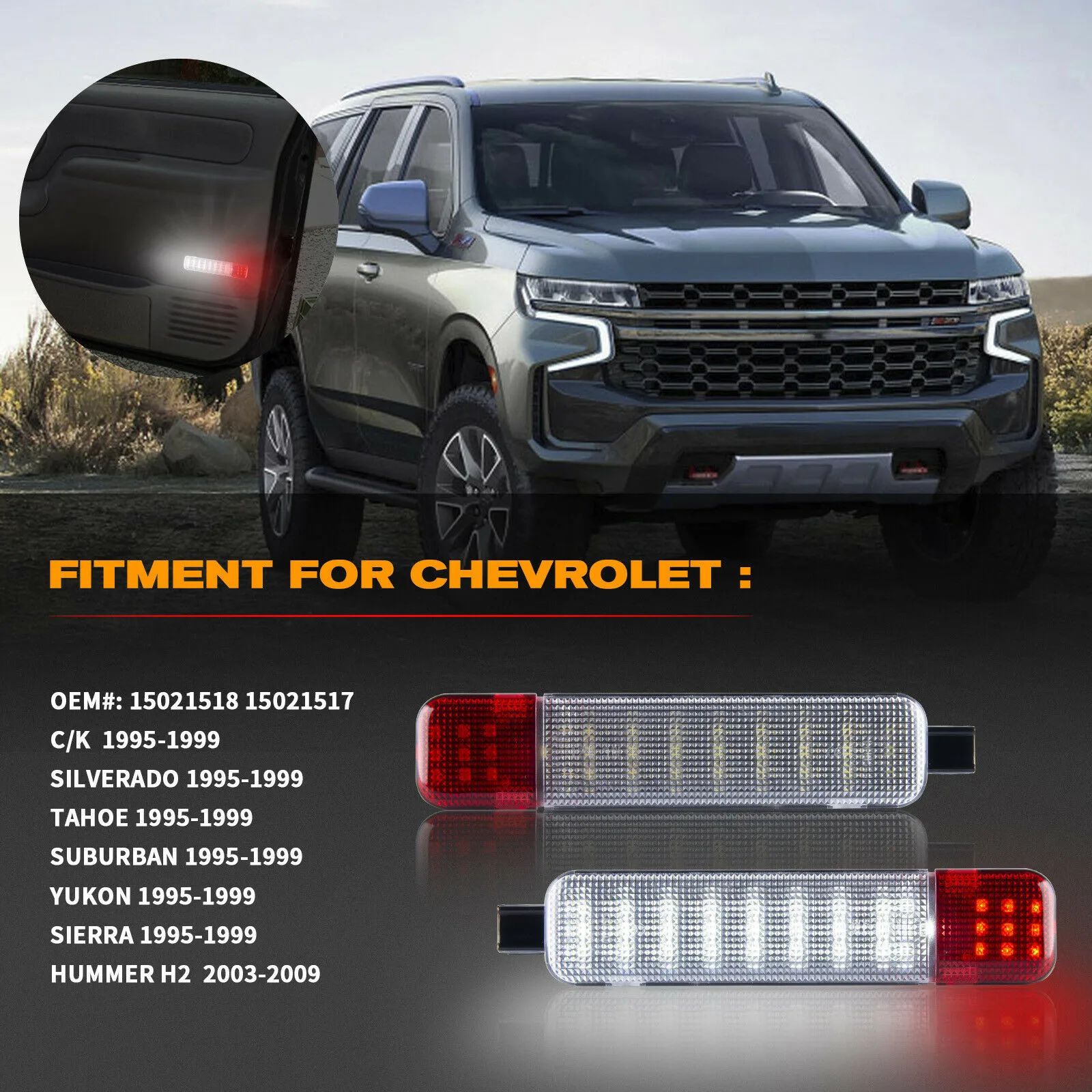 Светодиодная лампа для панели межкомнатной двери, подходит для 1995-2007 Silverado Sierra C/K, автозапчасти, автомобильные фары, пороговое освещение
Светодиодная лампа для панели межкомнатной двери, подходит для 1995-2007 Silverado Sierra C/K, автозапчасти, автомобильные фары, пороговое освещение