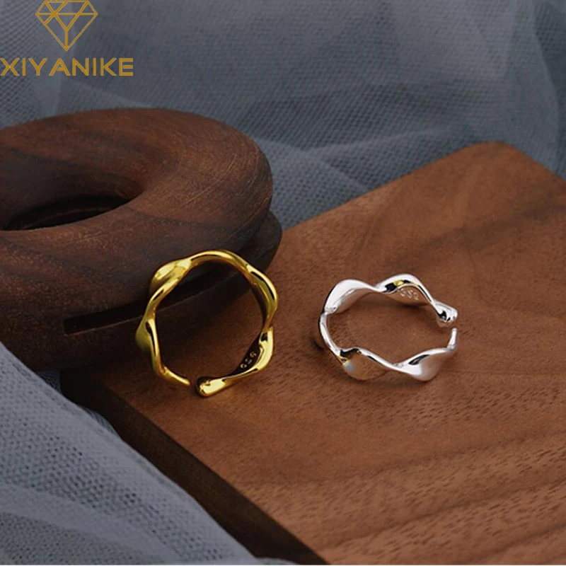 XIYANIKE 925 Sterling Silver Geometric Twist Wave Ring Female Fashion Temperament Simple Personality Index Finger Jewelry Gift
XIYANIKE 925 Sterling Silver Geometric Twist Wave Ring Female Fashion Temperament Simple Personality Index Finger Jewelry Gift