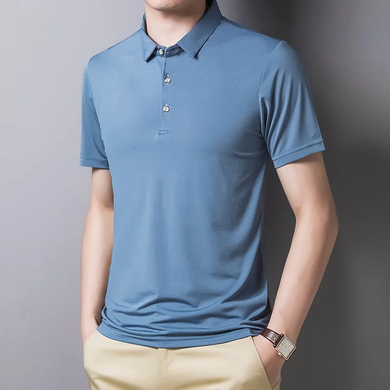 Polo Shirt Men's Short-sleeved Summer Thin Lapel Young and Middle-aged Men's Half-sleeved Breathable Solid Color Short-sleeved
Polo Shirt Men's Short-sleeved Summer Thin Lapel Young and Middle-aged Men's Half-sleeved Breathable Solid Color Short-sleeved
