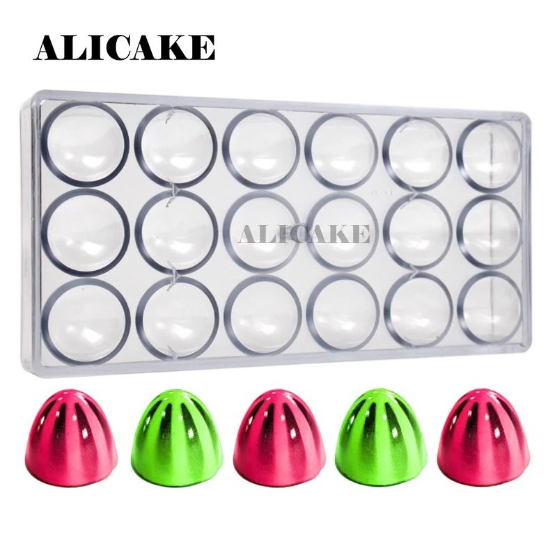 

3D Polycarbonate Chocolate Molds Tray Form for Sphere Molde Chocolate Moulds Plastic Baking Mold Pastry Cake Bakeware Tools