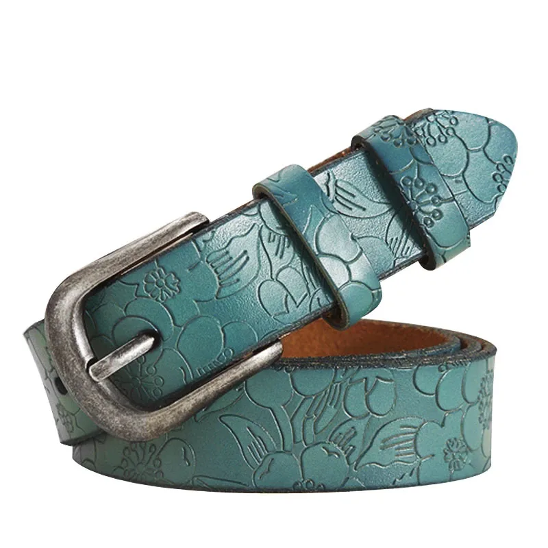 women's belt with exquisite carved patterns PU leather jeans casual pants women's belt PD1026
