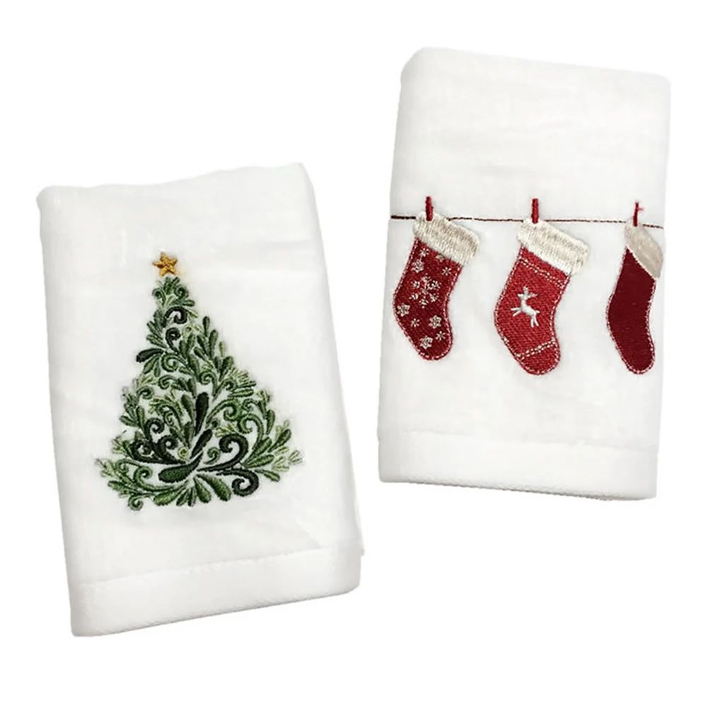 2pcs Soft Daily New Year Water Absorbent Cute Christmas Pattern Home Embroidered Bath Towel Bathroom Cotton Blend Holiday Gift
2pcs Soft Daily New Year Water Absorbent Cute Christmas Pattern Home Embroidered Bath Towel Bathroom Cotton Blend Holiday Gift