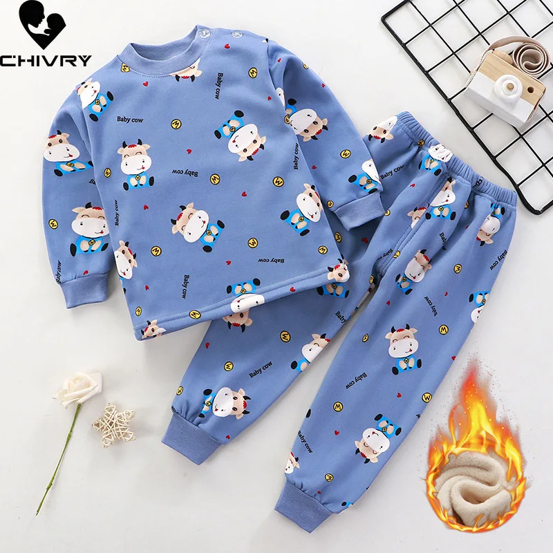 New Kids Boys Thicken Pajama Sets Cartoon O-Neck T-Shirt Tops with Pants Baby Girls Autumn Winter Warm Sleeping Clothing Set
New Kids Boys Thicken Pajama Sets Cartoon O-Neck T-Shirt Tops with Pants Baby Girls Autumn Winter Warm Sleeping Clothing Set