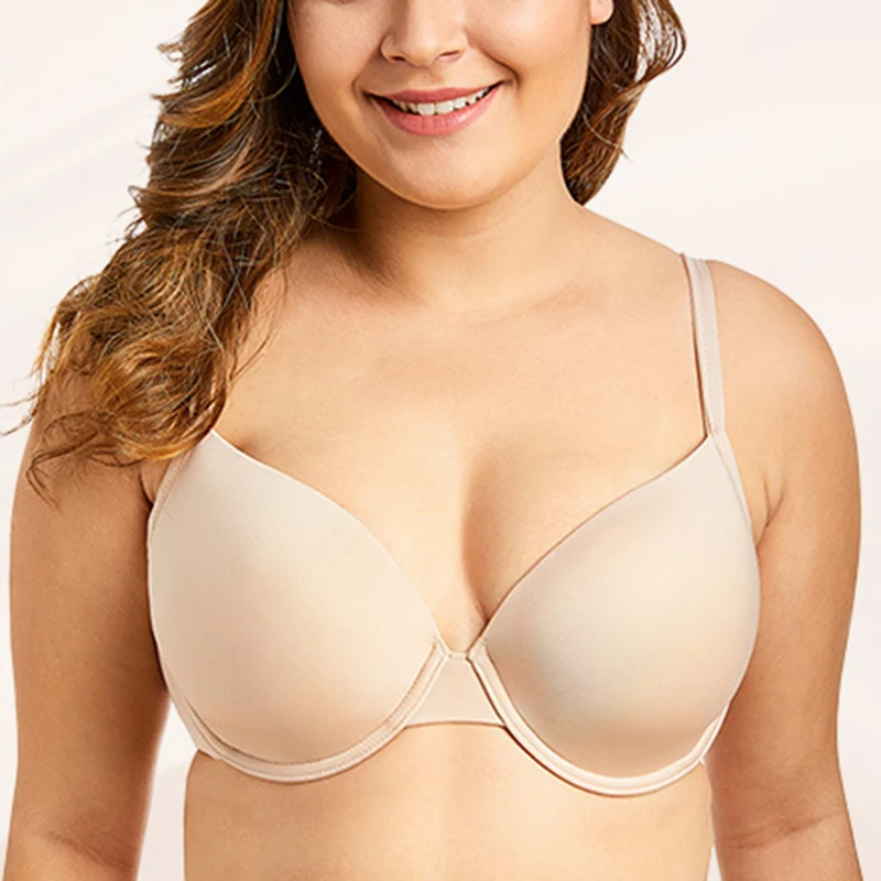 Smooth Seamless Women's Essential T-shirt Bra Full Coverage Model Up Cups Underwire 32 34 36 38 40 C D DD E F G
Smooth Seamless Women's Essential T-shirt Bra Full Coverage Model Up Cups Underwire 32 34 36 38 40 C D DD E F G