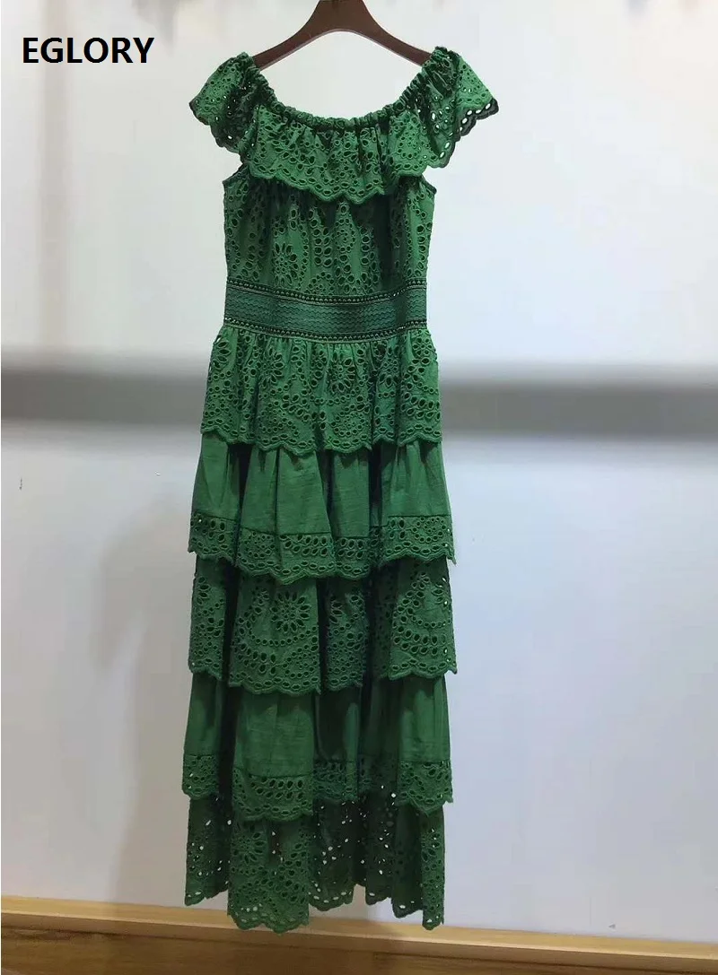 2020 Summer Fashion White Green Dress High Quality Women Sexy Off Shoulder Allover Exquisite Embroidery Party Sexy Ruffle Dress
2020 Summer Fashion White Green Dress High Quality Women Sexy Off Shoulder Allover Exquisite Embroidery Party Sexy Ruffle Dress
