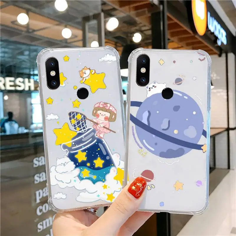 Cute Cartoon Astronaut Planet Phone Case Transparent For Xiaomi CC 9 11 MAX3 Mix3 MIX2 6X 8 5x 10S 11 10 X SE lite Pro
Cute Cartoon Astronaut Planet Phone Case Transparent For Xiaomi CC 9 11 MAX3 Mix3 MIX2 6X 8 5x 10S 11 10 X SE lite Pro