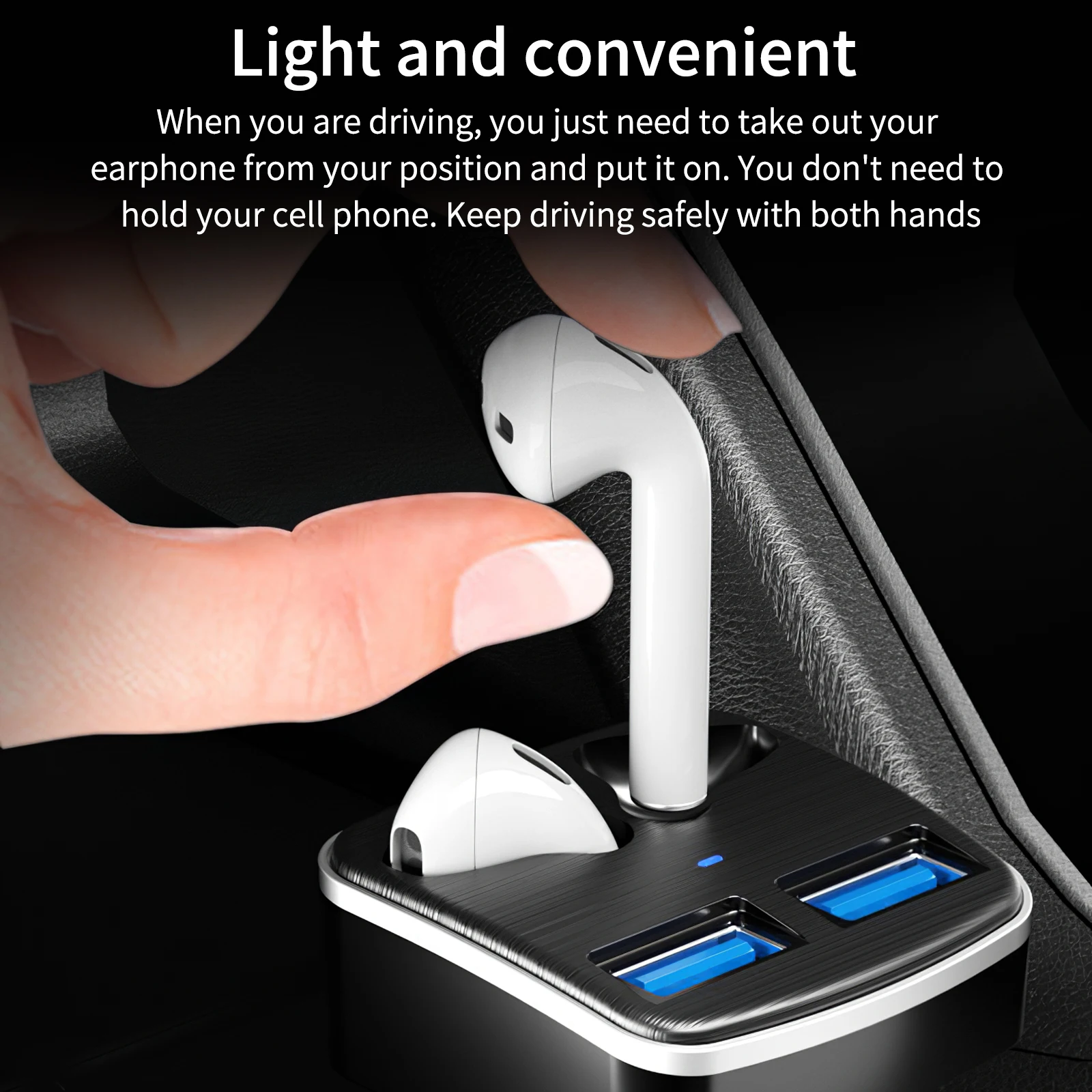 1pc Multifunctional Portable Car Bluetooth Earphone Charger Dual USB Charging Ports Charging Box for AirPods Generation1 2
1pc Multifunctional Portable Car Bluetooth Earphone Charger Dual USB Charging Ports Charging Box for AirPods Generation1 2