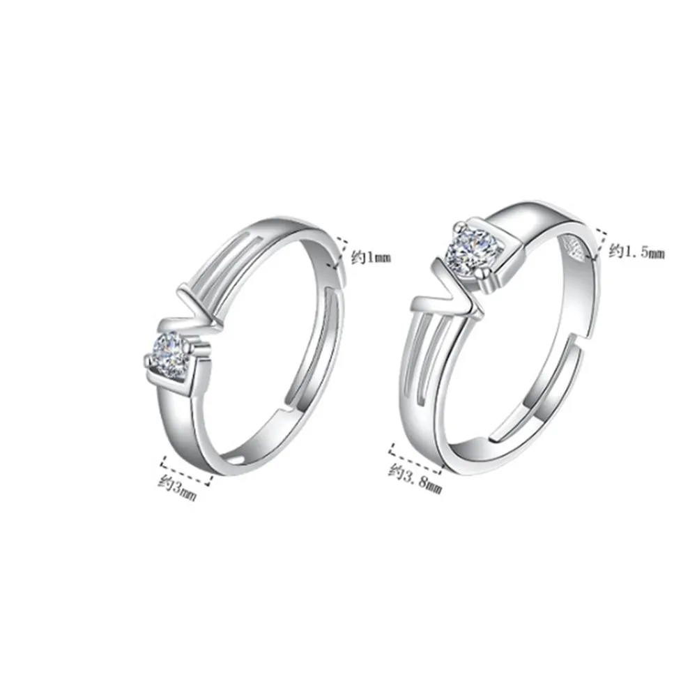 New Ladies Fashion Silver Ring High Quality Crystal Love Heart Language Retro Couple Ring Pair For Sale
New Ladies Fashion Silver Ring High Quality Crystal Love Heart Language Retro Couple Ring Pair For Sale