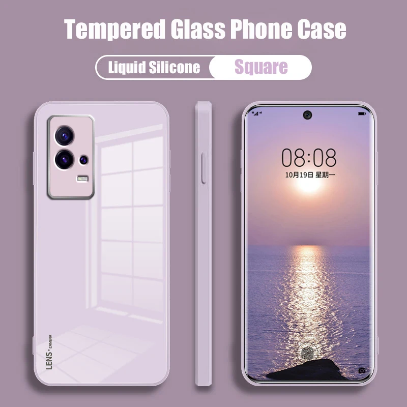 Couples Candy Color Phone Case for VIVO IQOO 8 Pro IQOO8 8Pro 5G Original Square Tempered Glass Liquid Silicone Frame Back Cover
Couples Candy Color Phone Case for VIVO IQOO 8 Pro IQOO8 8Pro 5G Original Square Tempered Glass Liquid Silicone Frame Back Cover