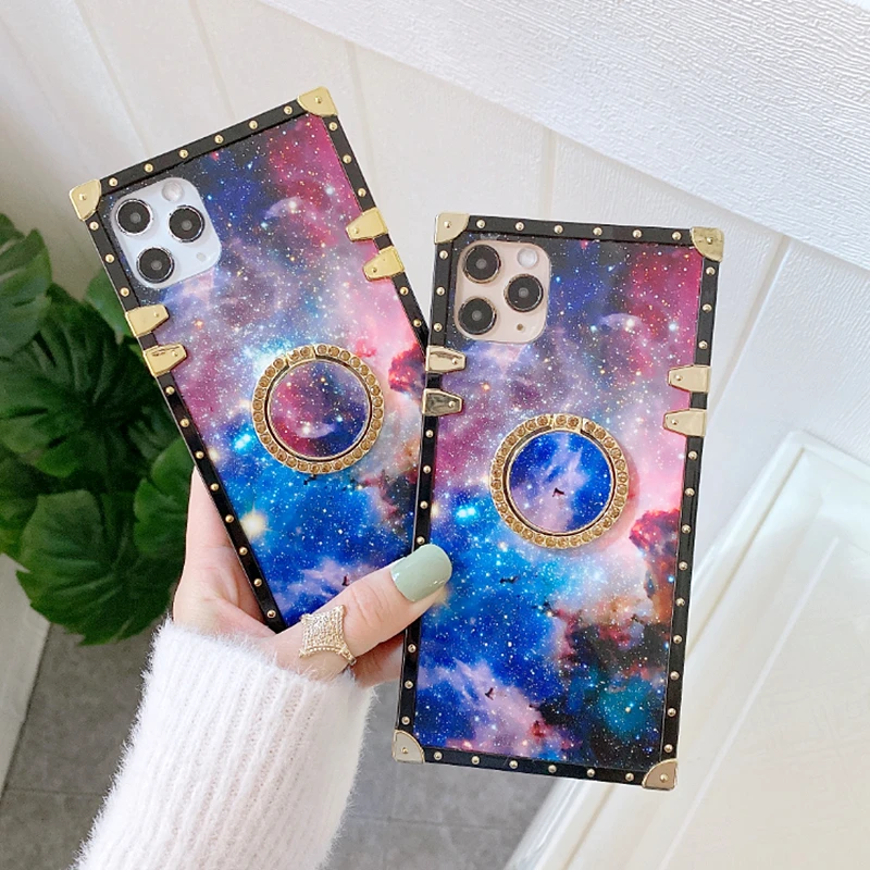 Luxury Glitter Stars Holder Square Case For iPhone 12Pro Max Case 11 XS MAX XR 7 8 Plus Dream Starry Sky Ring Bracket Soft Cover
Luxury Glitter Stars Holder Square Case For iPhone 12Pro Max Case 11 XS MAX XR 7 8 Plus Dream Starry Sky Ring Bracket Soft Cover
