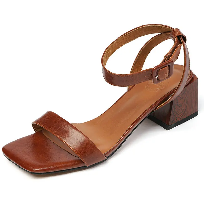 Metal Buckle Genuine Leather Women Sandals Elegant High Heels Pumps Summer Wedding Shoes Woman Heels Size 34
Metal Buckle Genuine Leather Women Sandals Elegant High Heels Pumps Summer Wedding Shoes Woman Heels Size 34