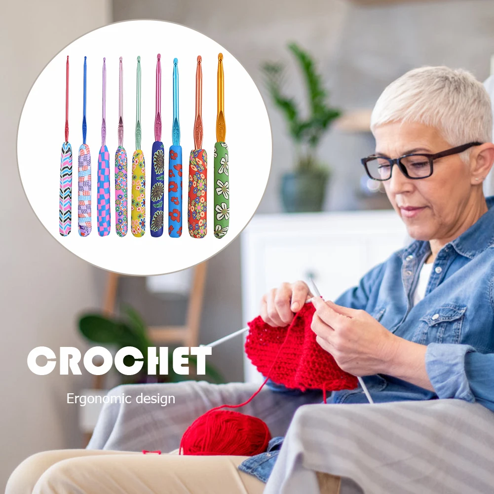 Sewing Hand Crochet Hook Set Kit 9pcs/set Ceramic Handle Knitting Needles Aluminum Crochet Hooks DIY Craft Tools
Sewing Hand Crochet Hook Set Kit 9pcs/set Ceramic Handle Knitting Needles Aluminum Crochet Hooks DIY Craft Tools