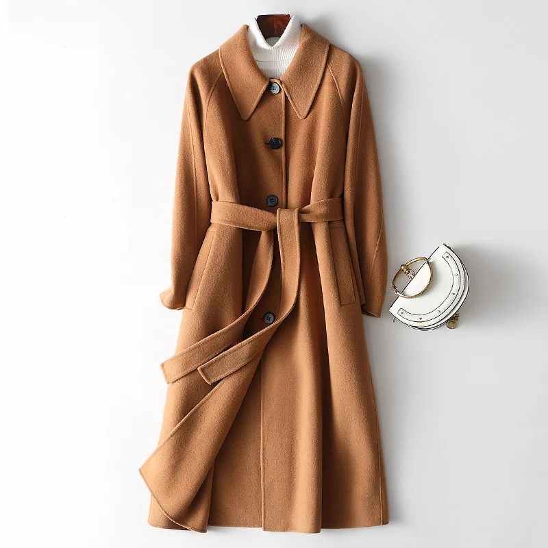 2021 New Wool Coat Women Autumn Long Coats Female Spring Korean Style with Belt Woman Coats and Jackets Jaqueta Feminina WPY4041
2021 New Wool Coat Women Autumn Long Coats Female Spring Korean Style with Belt Woman Coats and Jackets Jaqueta Feminina WPY4041