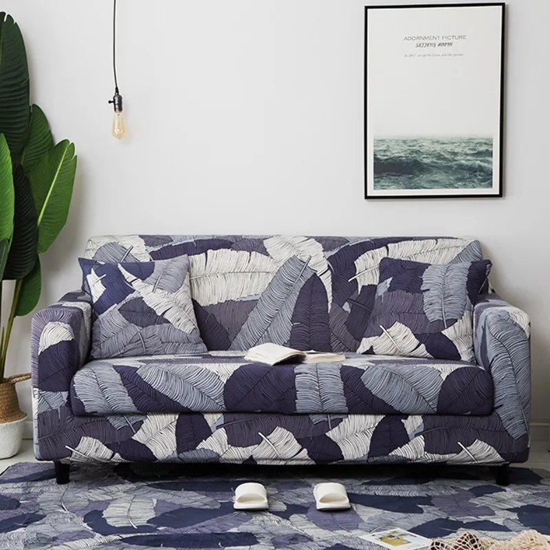 Blue Leaf Printing Sofa Slipcovers Elastic Sofa Covers For Living Room Funda Sofa Chair Couch Cover Home Decor 1/2/3/4-seater
Blue Leaf Printing Sofa Slipcovers Elastic Sofa Covers For Living Room Funda Sofa Chair Couch Cover Home Decor 1/2/3/4-seater