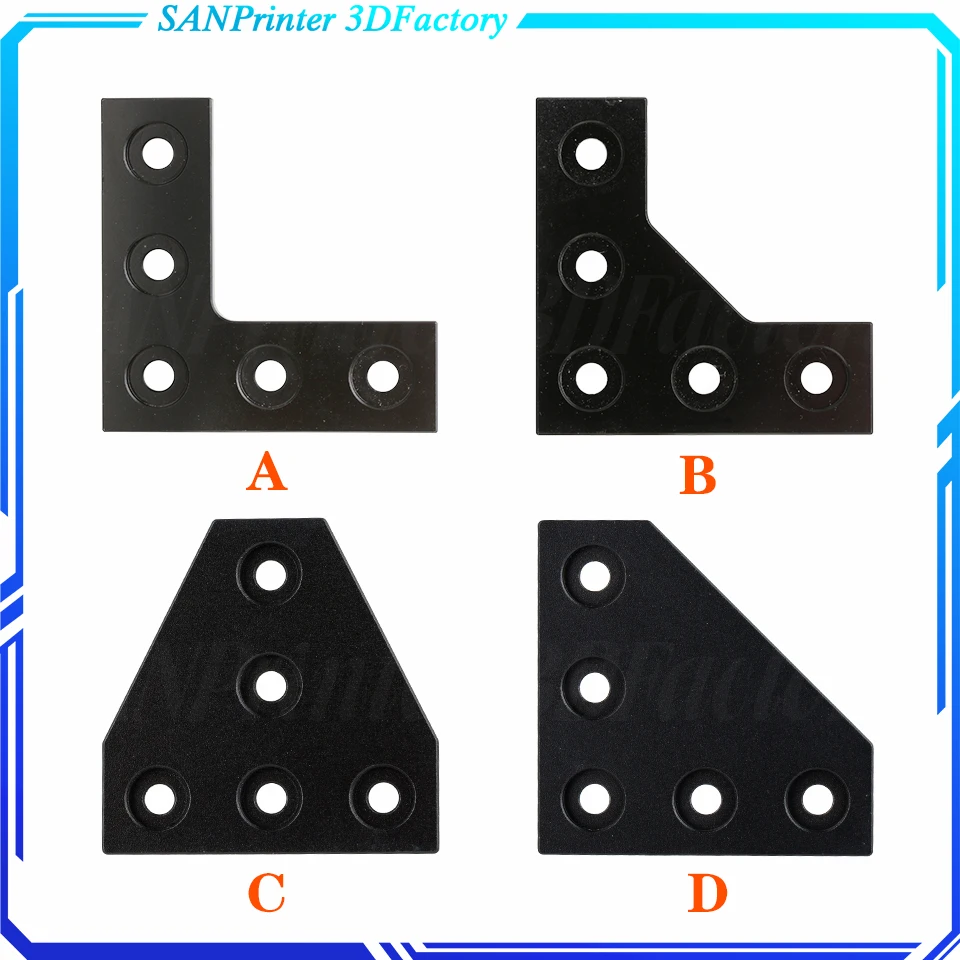 5 Holes 90 Degree Joint Board Plate Corner angle Bracket Connection Joint strip for 2020 Aluminum Profile L type 3d printer part
5 Holes 90 Degree Joint Board Plate Corner angle Bracket Connection Joint strip for 2020 Aluminum Profile L type 3d printer part