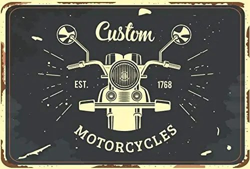 Custom Motorcycles. Established 1768 Vintage Tin Sign Bar Home Cafe Man Cave Garage Tin Sign Wall Decor 8 X 12 Inch TS507
Custom Motorcycles. Established 1768 Vintage Tin Sign Bar Home Cafe Man Cave Garage Tin Sign Wall Decor 8 X 12 Inch TS507