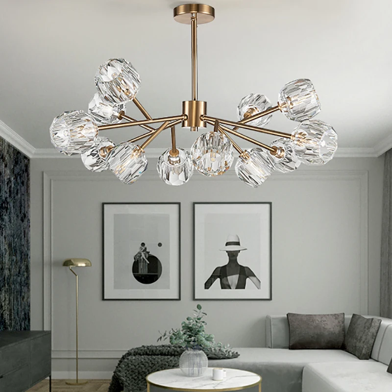 Nordic Luxury ALL Copper Crystal LED Chandeliers for Living Room American Vintage Chandelier Lighting Molecular Art Hanging Lamp
Nordic Luxury ALL Copper Crystal LED Chandeliers for Living Room American Vintage Chandelier Lighting Molecular Art Hanging Lamp
