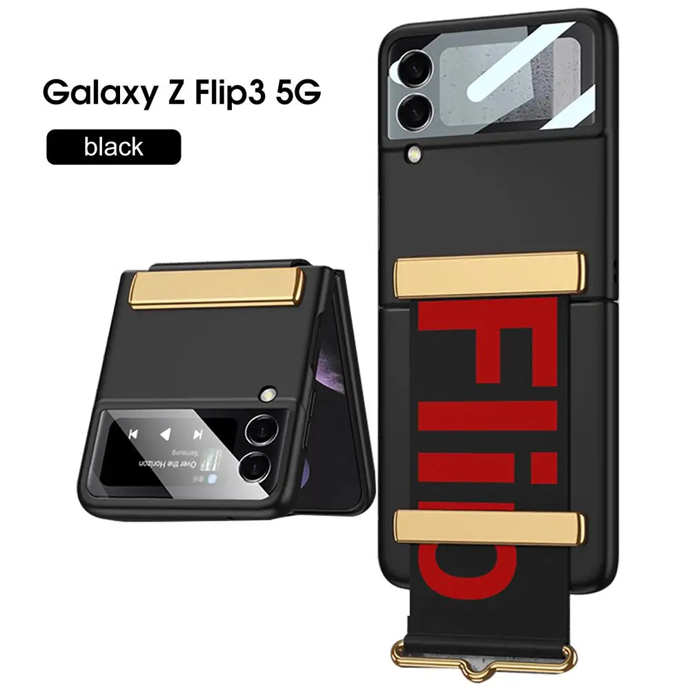 For Samsung Zflip3 Wristband Case Ultra-thin Folding Anti-fall Protective Cover With Strap Shockproof Smartphone Protector
For Samsung Zflip3 Wristband Case Ultra-thin Folding Anti-fall Protective Cover With Strap Shockproof Smartphone Protector
