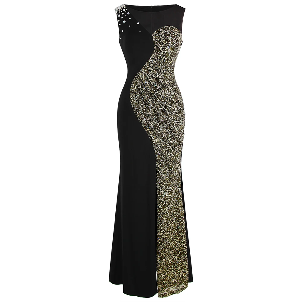 Angel-fashions Women's Round Neck Sheer Evening Dress Long Lace Party Gown Pleated Beading 459
Angel-fashions Women's Round Neck Sheer Evening Dress Long Lace Party Gown Pleated Beading 459