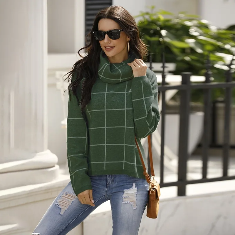 2020 Autumn Winter Turtle Neck Women Sweater Plaid Turtleneck Women Knitted Sweater Pullover Women Jumper Ladies Knitwear
2020 Autumn Winter Turtle Neck Women Sweater Plaid Turtleneck Women Knitted Sweater Pullover Women Jumper Ladies Knitwear