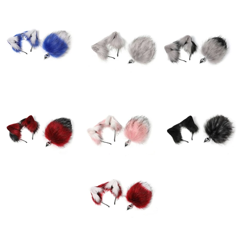 P8DB Furry Animal Ears Tail Set Plush Hair Hoop Lolita Lovely Party Headdress Anime Cosplay Party Accessories for Adult
P8DB Furry Animal Ears Tail Set Plush Hair Hoop Lolita Lovely Party Headdress Anime Cosplay Party Accessories for Adult
