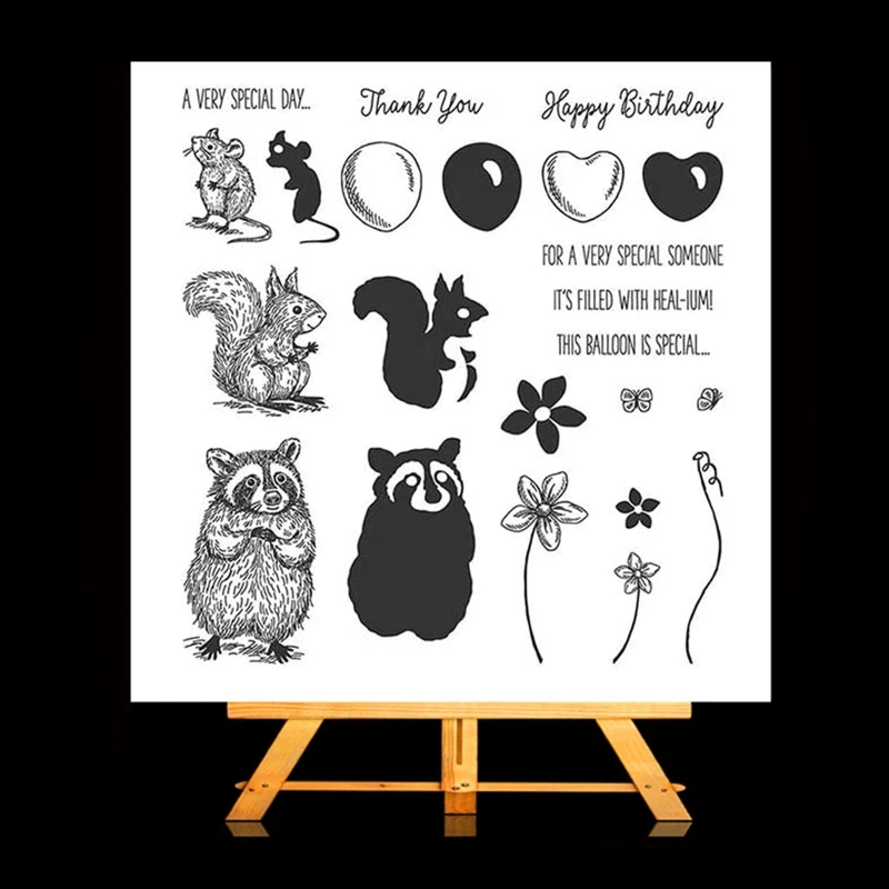 Squirrel and Raccoon Metal Cutting Dies And Clear Stamp Set For DIY Scrapbooking Photo Album Decoretive Embossing Stencial
Squirrel and Raccoon Metal Cutting Dies And Clear Stamp Set For DIY Scrapbooking Photo Album Decoretive Embossing Stencial