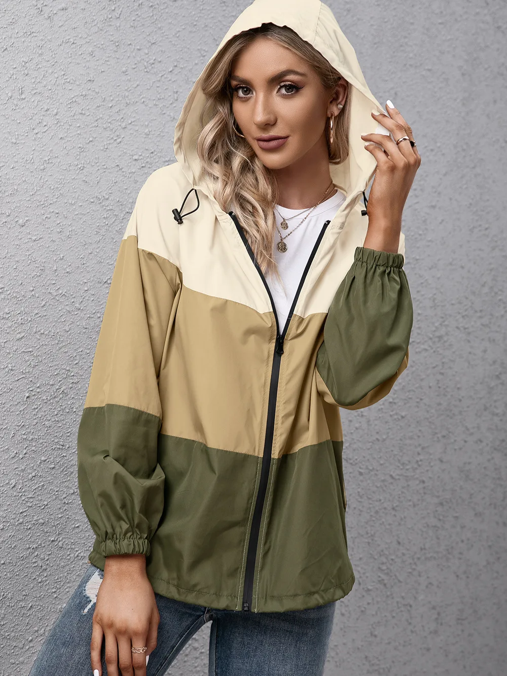 Jacket Women Hooded Waterproof Jacket Zipper Raincoat Outdoor Sports Mountaineering Clothes Raincoat Jacket Jacket Jacket Women
Jacket Women Hooded Waterproof Jacket Zipper Raincoat Outdoor Sports Mountaineering Clothes Raincoat Jacket Jacket Jacket Women