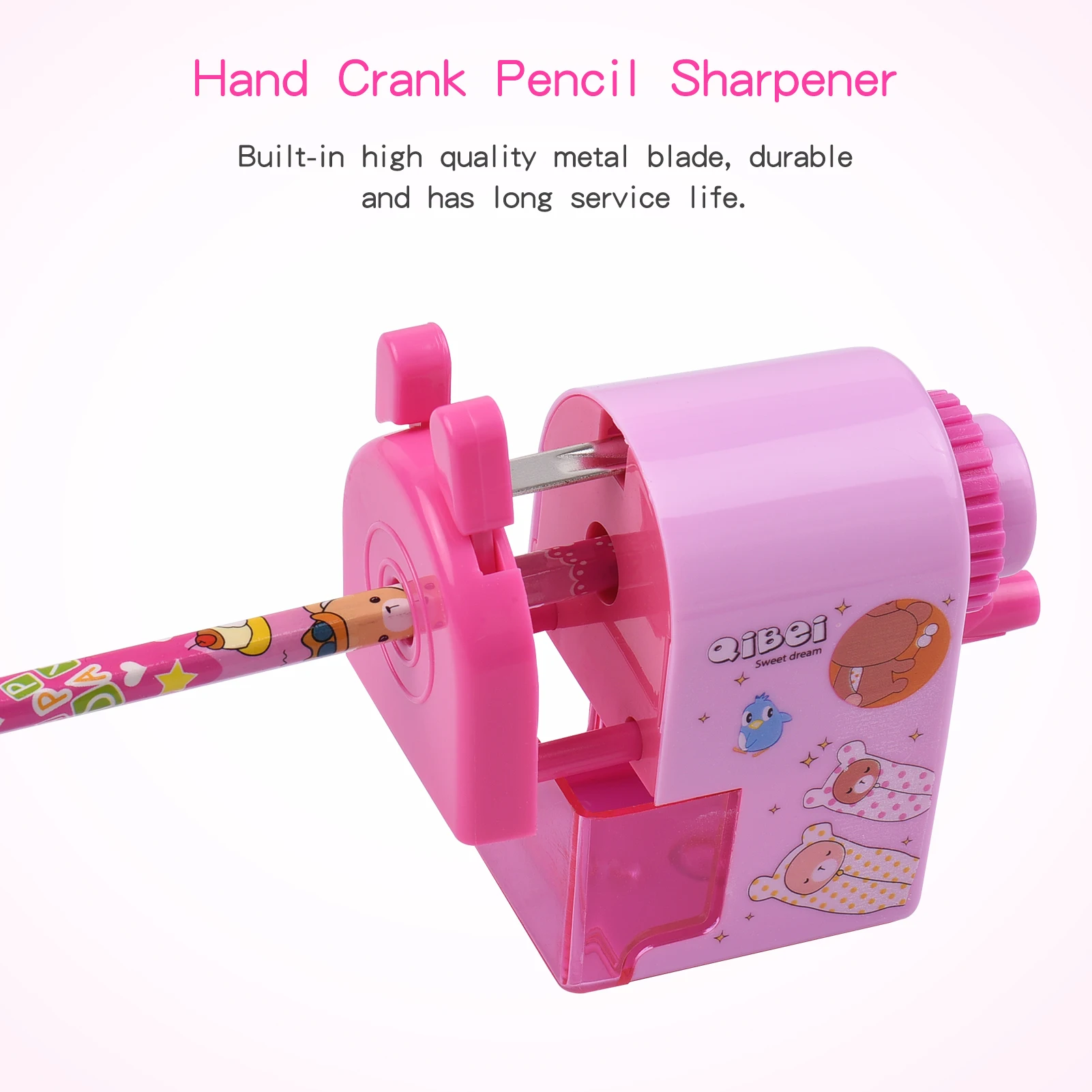 All-in-One School Stationery Set Pencil Eraser Pencil Case Sharpener Ruler School Supplies Gift for Kids Girls