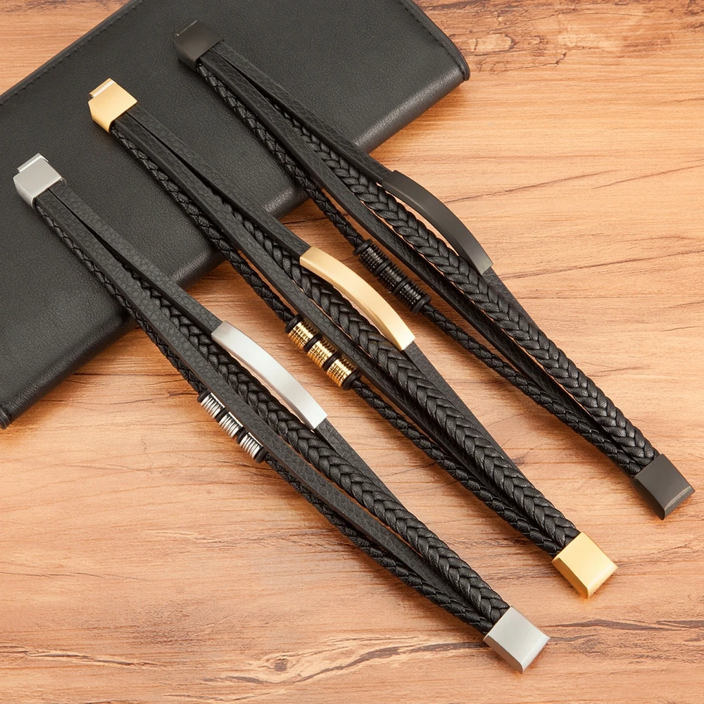 2020 New Style Hand-woven Multi-layer Combination Accessory Stainless Steel Men's Leather Bracelet Classic Gift Big Sale
2020 New Style Hand-woven Multi-layer Combination Accessory Stainless Steel Men's Leather Bracelet Classic Gift Big Sale