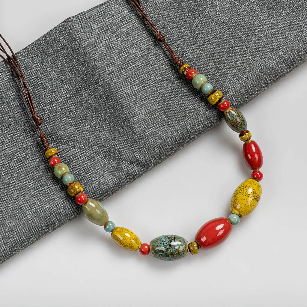 Colorful Retro Irregular Shape Adjustable Ceramic Gift Neckalce Artware Antique Wholesale Necklaces & Pendants For Women #XN030
Colorful Retro Irregular Shape Adjustable Ceramic Gift Neckalce Artware Antique Wholesale Necklaces & Pendants For Women #XN030