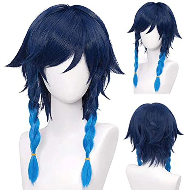 Anime Cosplay Genshin Impact Venti Cosplay Unisex 50cm Blue Wig Cosplay Braid Wigs Heat Resistant Synthetic Wigs Halloween Props 
Anime Cosplay Genshin Impact Venti Cosplay Unisex 50cm Blue Wig Cosplay Braid Wigs Heat Resistant Synthetic Wigs Halloween Props