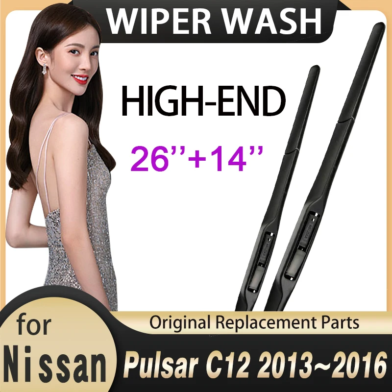 Car Wiper Blades for Nissan Pulsar C12 2013~2016 Hook Europe Model Front Windscreen Windshield Wipers Car Accessories Stickers
Car Wiper Blades for Nissan Pulsar C12 2013~2016 Hook Europe Model Front Windscreen Windshield Wipers Car Accessories Stickers