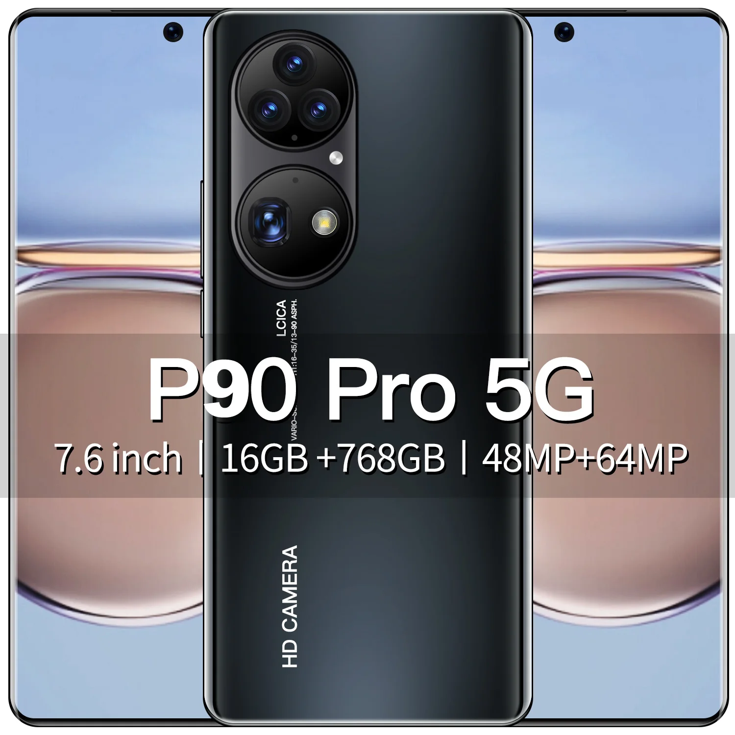 Global Version Smartphone P90 Pro 16GB RAM 768GB ROM 7.6 Inch Real Perforated HD Screen Smartphone Android 11 Unlocked 5G Phone
Global Version Smartphone P90 Pro 16GB RAM 768GB ROM 7.6 Inch Real Perforated HD Screen Smartphone Android 11 Unlocked 5G Phone