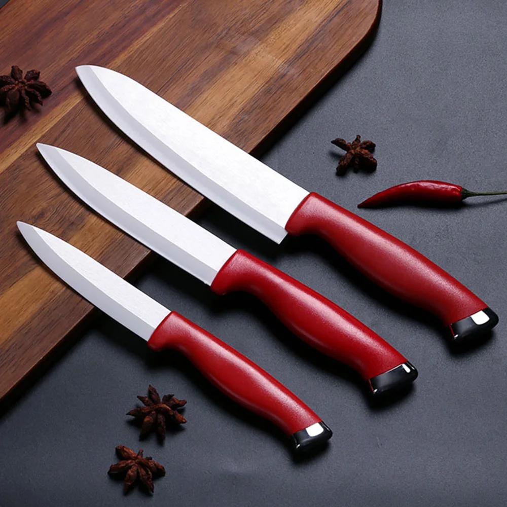 

Ceramic Knife Set 4" 5" 6" Inch Peeler Covers Paring Fruit Utility Kitchen Knife Top Quality Ceramic Meat Bread Fruit Knives
