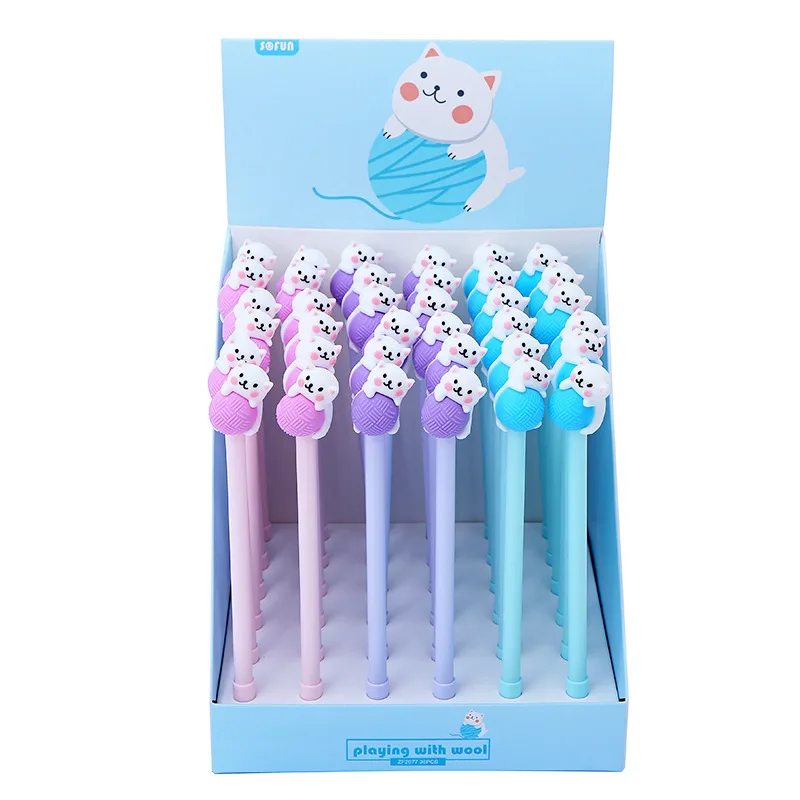 36 pcs/lot Kawaii Cat Gel Pen Cute 0.5mm Signature Pen Promotional Gift Stationery School Supplies
36 pcs/lot Kawaii Cat Gel Pen Cute 0.5mm Signature Pen Promotional Gift Stationery School Supplies