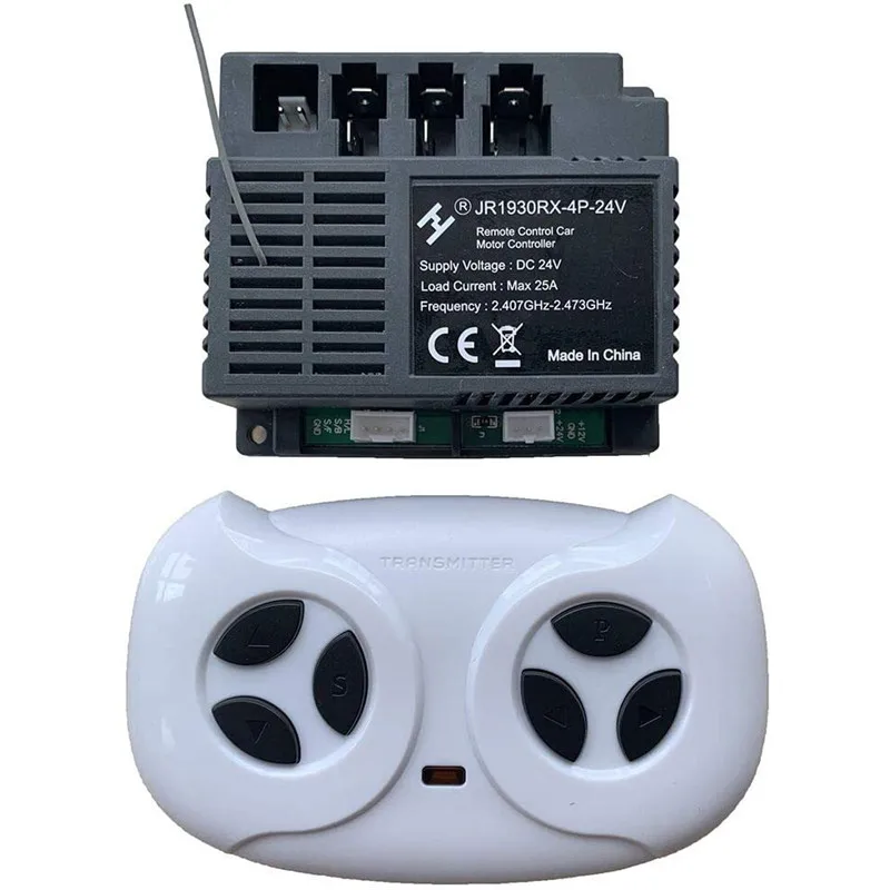 2.4G Bluetooth Remote Control and Receiver Replacement for JR1930RX-4P-24V,Applicable with Children's Electric Ride-on Vehicles
2.4G Bluetooth Remote Control and Receiver Replacement for JR1930RX-4P-24V,Applicable with Children's Electric Ride-on Vehicles