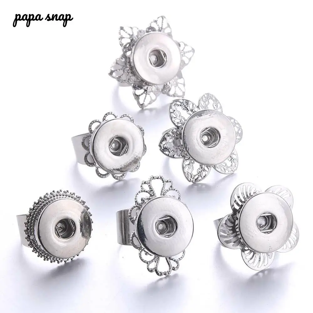 New 5pcs snaps Jewelry 18mm buttons Ring 18mm metal snap buttons Rings adjustable flexible snap button Jewelry Wholesale
New 5pcs snaps Jewelry 18mm buttons Ring 18mm metal snap buttons Rings adjustable flexible snap button Jewelry Wholesale