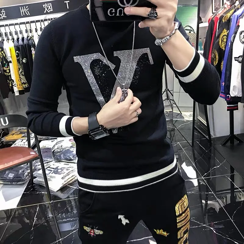 2021 winter letter patchwork black sweater men's casual pullover brand knitted autumn and winter casual tops
2021 winter letter patchwork black sweater men's casual pullover brand knitted autumn and winter casual tops