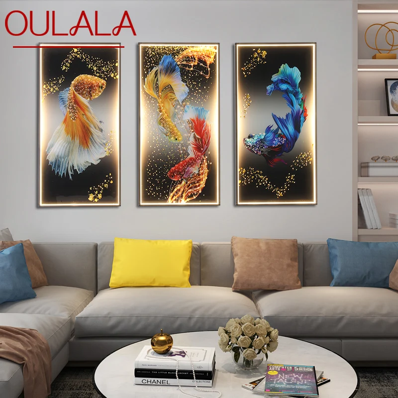 OULALA Wall Lamps Modern Creative Three Pieces Suit Sconces Lighting Fish LED For Home Decoration
OULALA Wall Lamps Modern Creative Three Pieces Suit Sconces Lighting Fish LED For Home Decoration