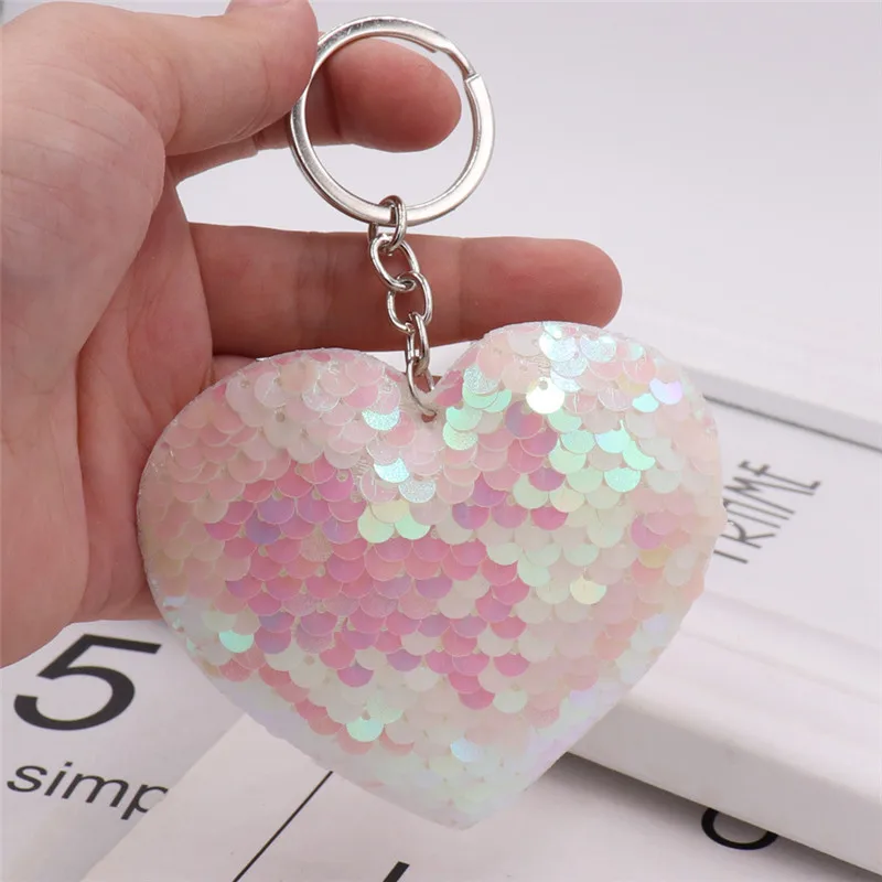 Cute Heart Keychain Glitter Pompom Sequins Key Ring Gifts for Women Llavero Chaveros Charms Car Bag Accessories Key Chain
Cute Heart Keychain Glitter Pompom Sequins Key Ring Gifts for Women Llavero Chaveros Charms Car Bag Accessories Key Chain