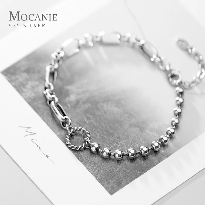 Mocanie Vintage 925 Sterling Silver Light Beads Geometric Oval Chain Hip Hop Style Bracelet for Women Link Chain Fine Jewelry
Mocanie Vintage 925 Sterling Silver Light Beads Geometric Oval Chain Hip Hop Style Bracelet for Women Link Chain Fine Jewelry