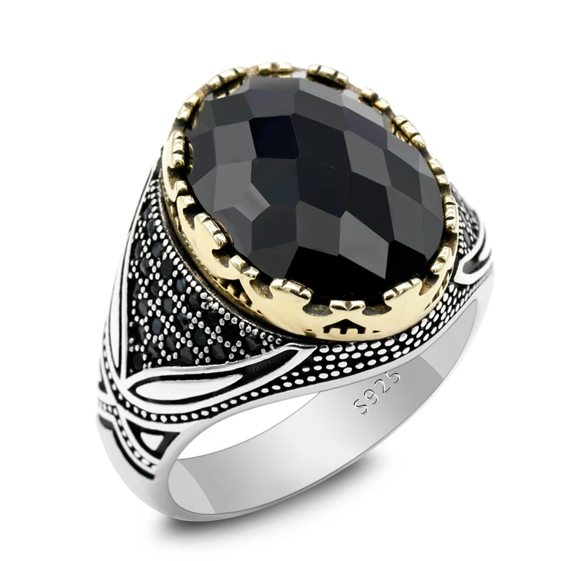 New Style 925 Sterling Silver Ring Men and Women With Zircon Turkish Handmade Fashion Design Punk Exquisite Jewelry Wedding Ring
New Style 925 Sterling Silver Ring Men and Women With Zircon Turkish Handmade Fashion Design Punk Exquisite Jewelry Wedding Ring