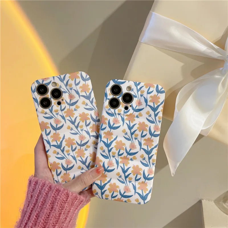 Korea Style Cute Floral Phone Case for Iphone 12 13 11 Pro Max X XSmax XR 7 8Plus Soft TPU Blue Yellow Matte Flower Back Cover
Korea Style Cute Floral Phone Case for Iphone 12 13 11 Pro Max X XSmax XR 7 8Plus Soft TPU Blue Yellow Matte Flower Back Cover