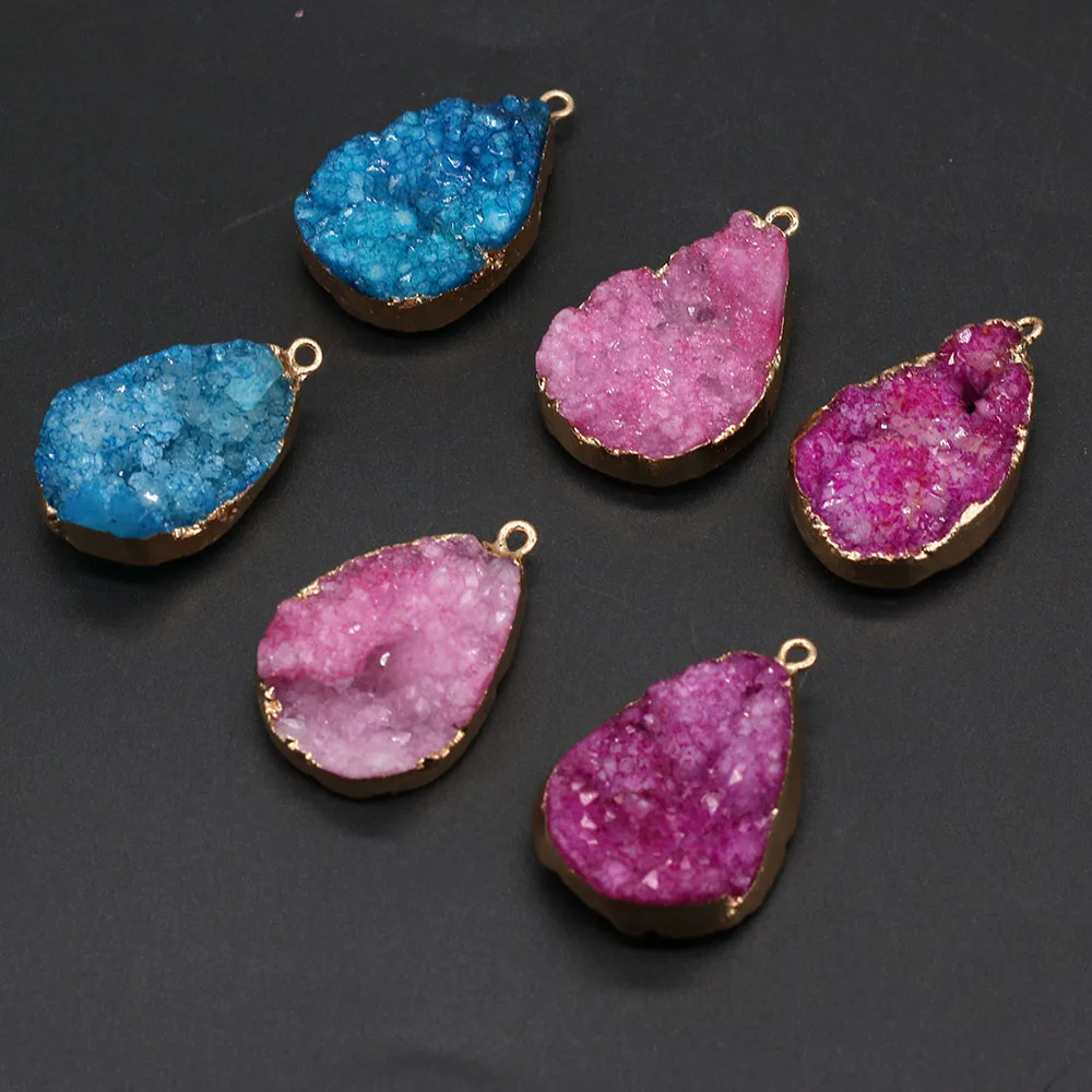 Wholesale6PCS Natural Stone Pink Blue Irregular Crystal Bud Drop Pendant Crafts Making DIY Necklace Earrings Charm Jewelry Gift
Wholesale6PCS Natural Stone Pink Blue Irregular Crystal Bud Drop Pendant Crafts Making DIY Necklace Earrings Charm Jewelry Gift