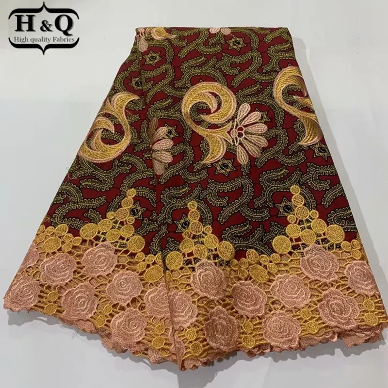 H&Q prevalent african batik lace wax fabric 100% cotton embroidery 6 yards/pcs nigerian guipure lace water soluble fabrics H0936
H&Q prevalent african batik lace wax fabric 100% cotton embroidery 6 yards/pcs nigerian guipure lace water soluble fabrics H0936